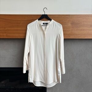 NWOT ME+EM IVORY SILK BLOUSE, SIZE 8